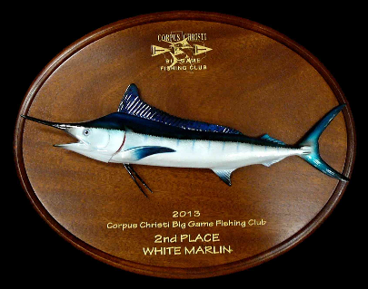 18" White Marlin on a Mahogany Plaque 18" White Marlin on a Mahogany Plaque