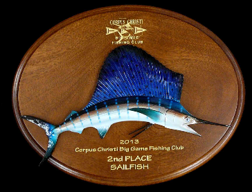 16" Sailfish Mahogany Plaque 16" Sailfish Mahogany Plaque