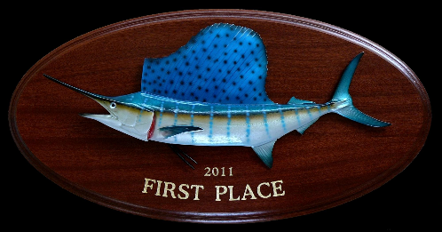 20" Sailfish Mahogany Plaque 20" Sailfish Mahogany Plaque
