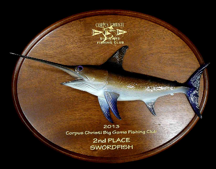 18" Swordfish on a Mahogany Plaque 18" Swordfish on a Mahogany Plaque