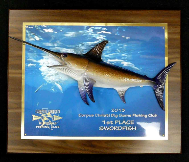 18" Swordfish on a Photo Plaque