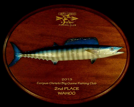 Wahoo Mahogany Plaque