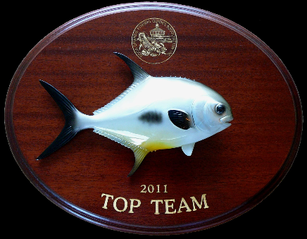 12" Permit on a Mahogany Plaque with Gold Laser Engraving